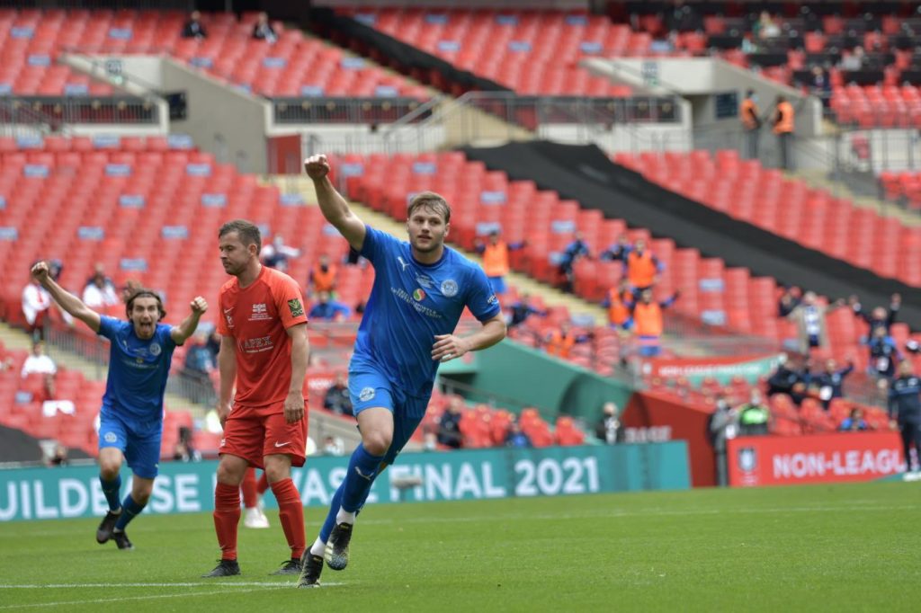 Nevitt celebrates at Wembley