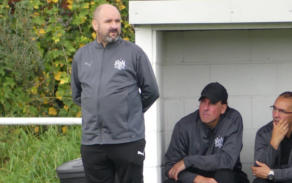 Marine manager Neil Young during their win over 1874 Northwich in the Northern Premier League