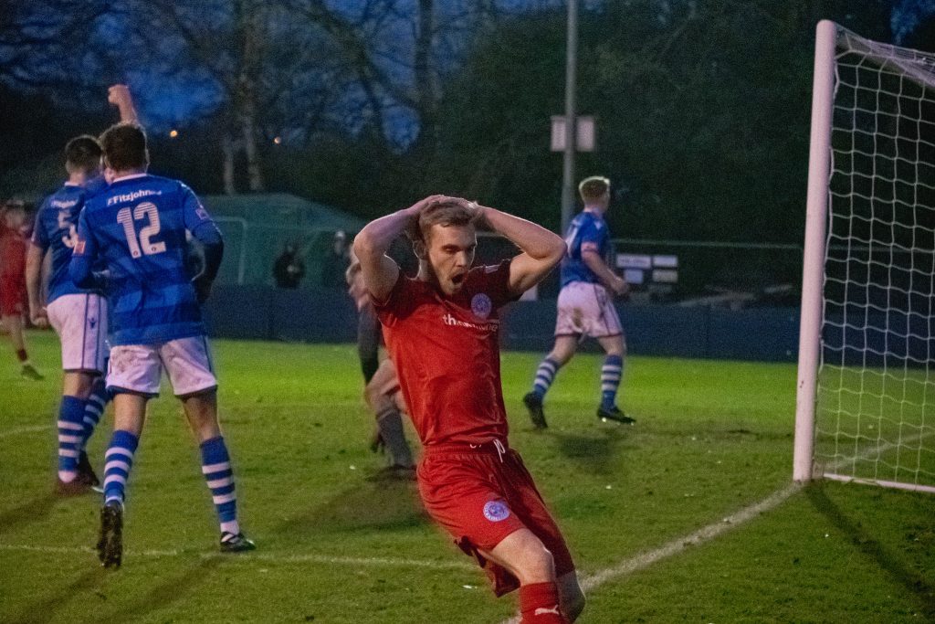 Warrington Rylands in action against Kidsgrove Athletic.