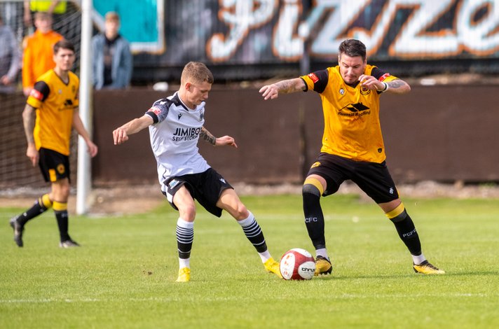 Prescot Cables in action against Bamber Bridge