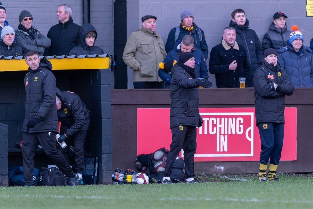 Prescot Cables manager Kevin Lynch and his managerial team