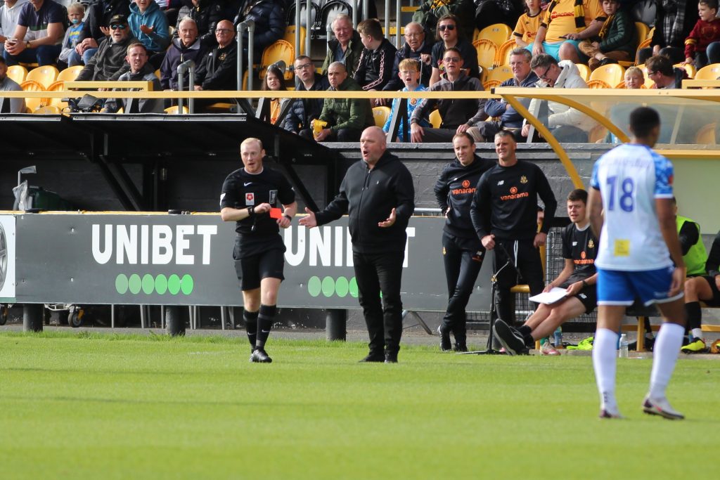 Jim Bentley red card Southport