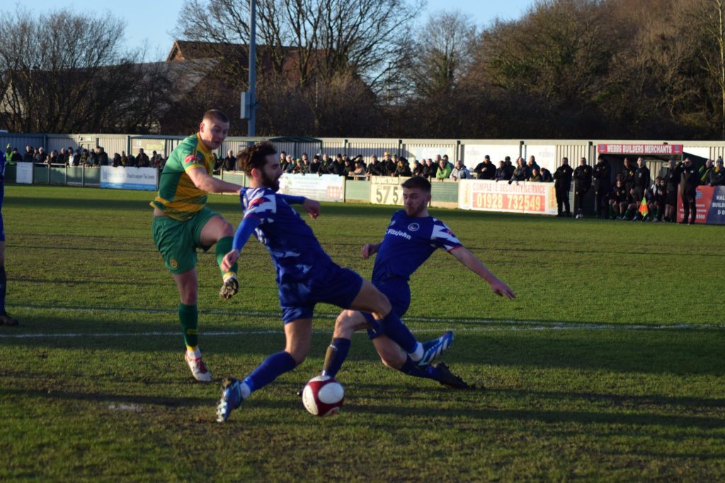 Runcorn Linnets during their win over Kidsgrove Athletic